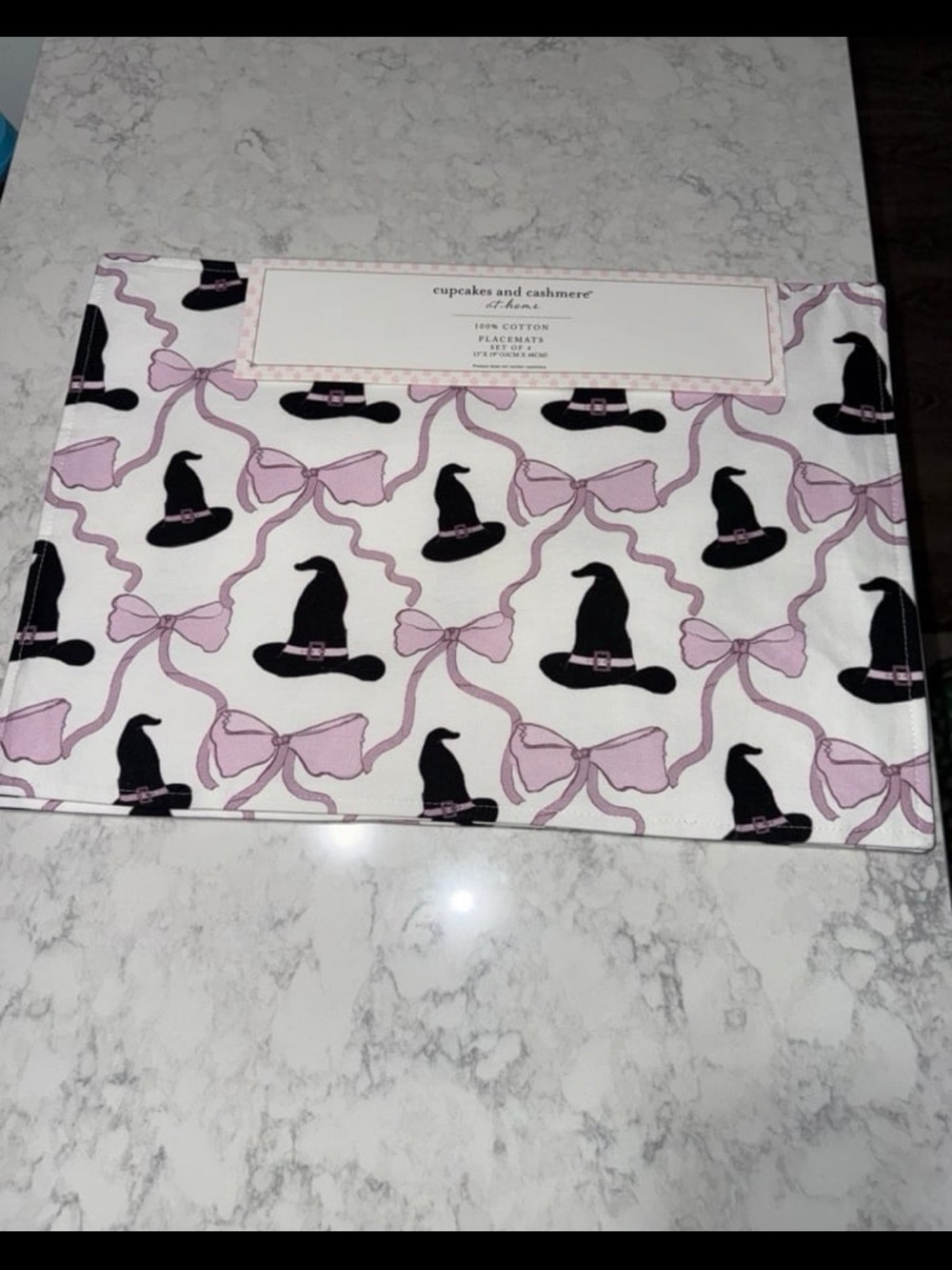 New Cupcakes and Cashmere Witch Hats and Bows Placemats